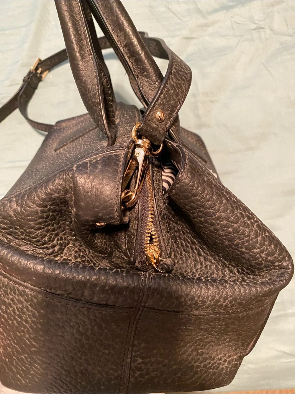 kate spade pebbled leather